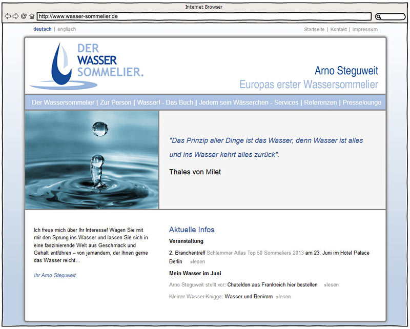 Screenshot - www.wasser-sommelier.de